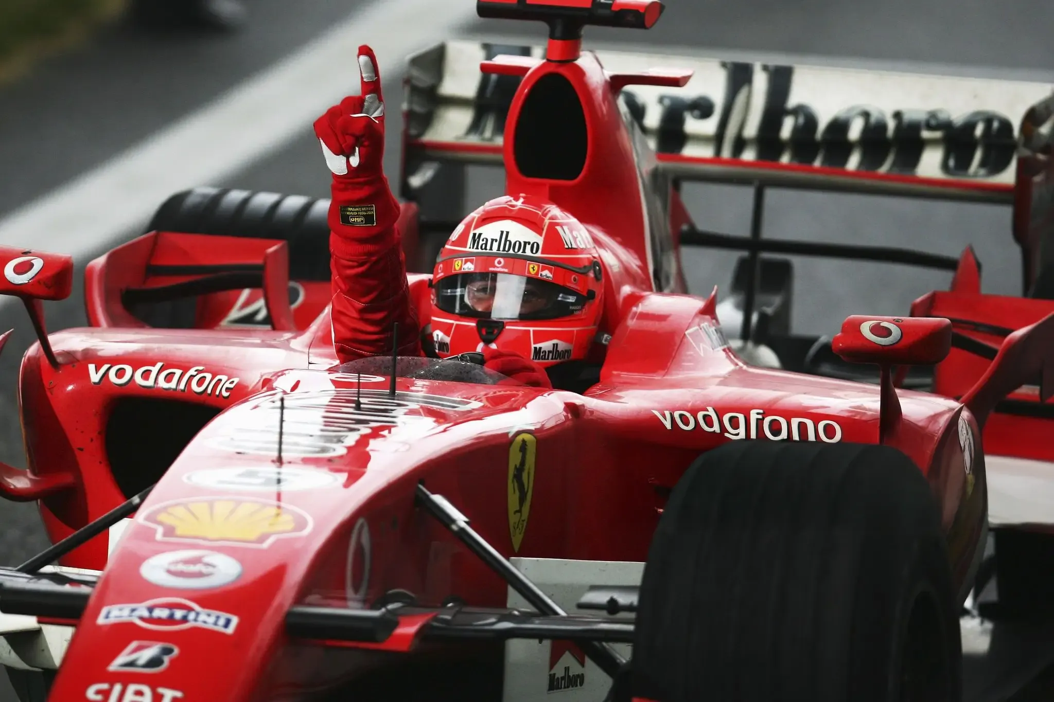 F1 2006 - Grand Prix de Chine : Victoire de Michael Schumacher (Ferrari) devant Alonso et Fisichella