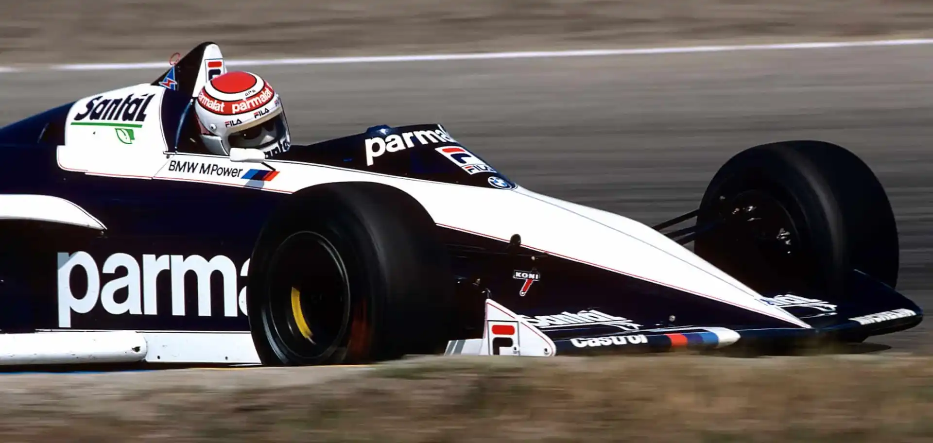 Nelson Piquet au volant de la Brabham BT52 en 1983 