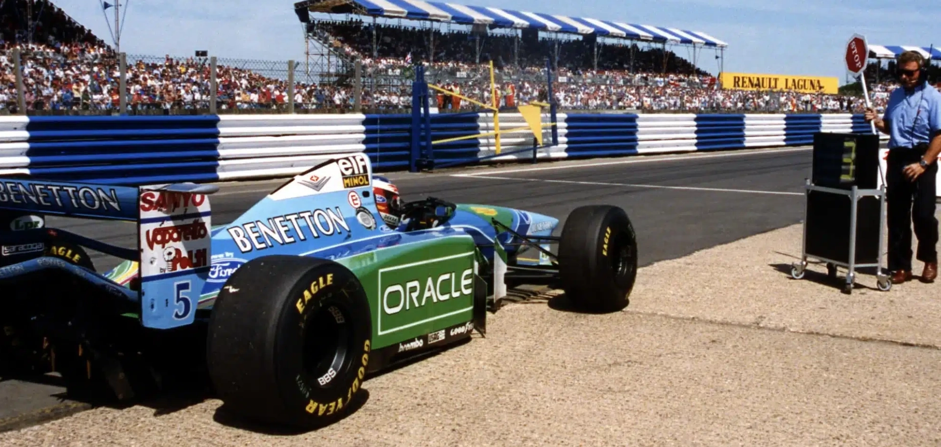 f1-schumacher-penalite-silverstone-1994 F1 - 10 juillet 1994 : Michael Schumacher reçoit une lourde pénalité à Silverstone