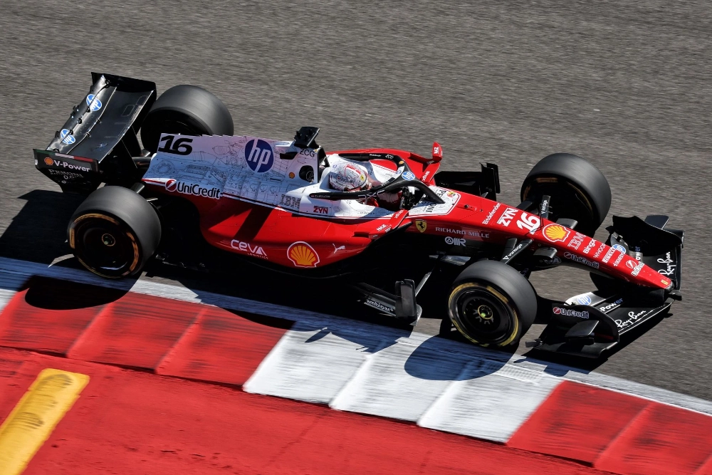 f1-2026-gp-usa-resulats-essais-1-leclerc-ferrari Charles Leclerc (Ferrari) le plus rapide des essais libres 1 du Grand Prix des États-Unis 2026.